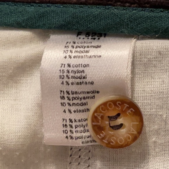 EUC LACOSTE MENS CORDUROY US SIZE 42 BRN - Picture 9 of 10